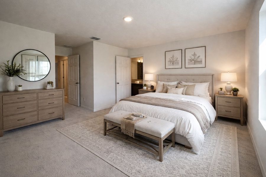 Spacious and Relaxing Primary Bedroom in Central Florida Townhome