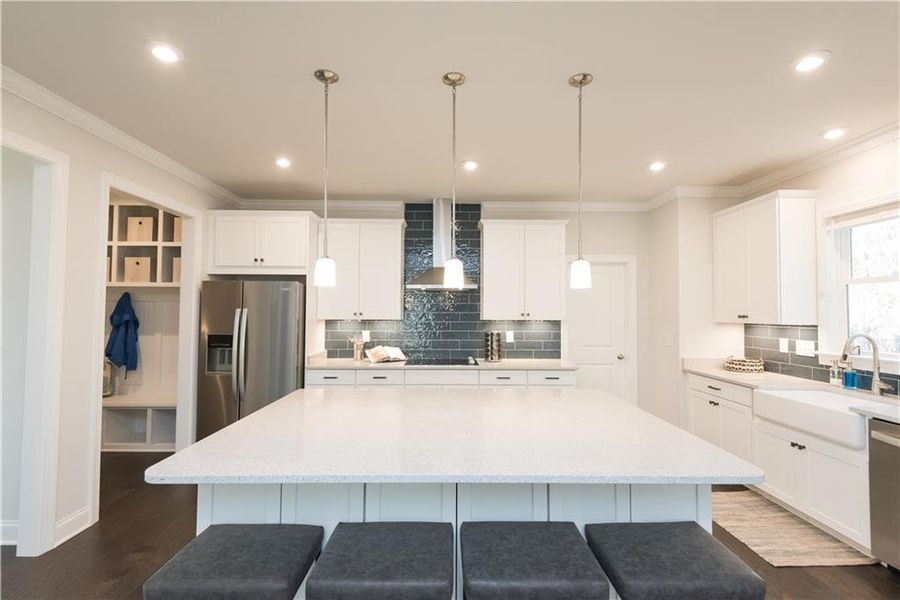 Furnished interior view inside a new home in The Estates at Hurricane Pointe, Douglasville (Image 28).