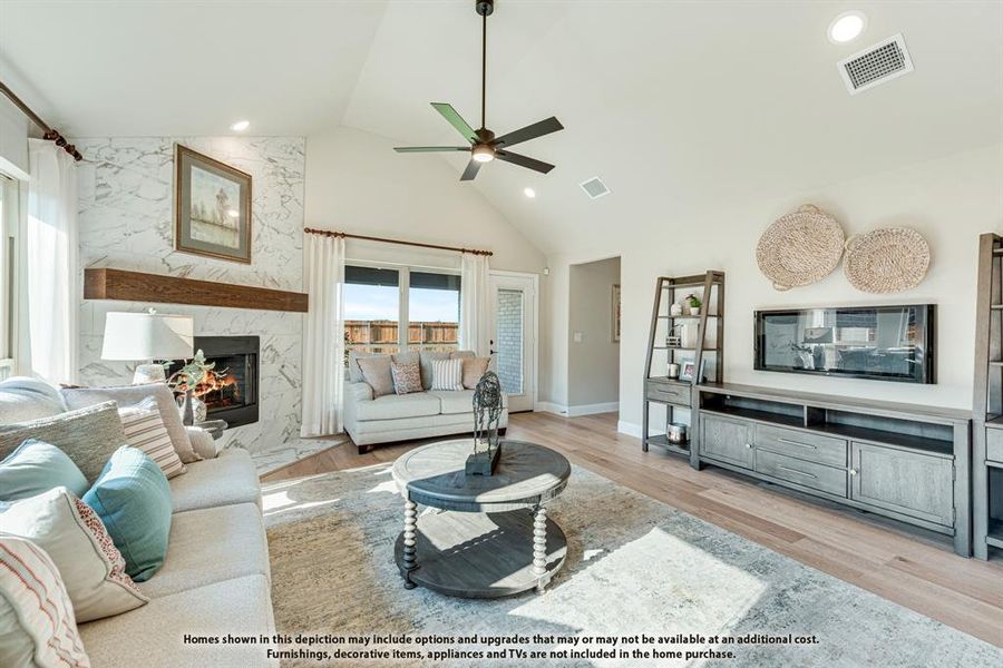 Furnished interior view inside a new home in Parks at Panchasarp Farms, Burleson (Image 4). Furnished interior view inside a new home in Parks at Panchasarp Farms, Burleson (Image 4).