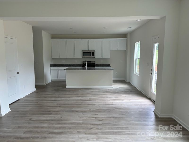 Living area to Kitchen