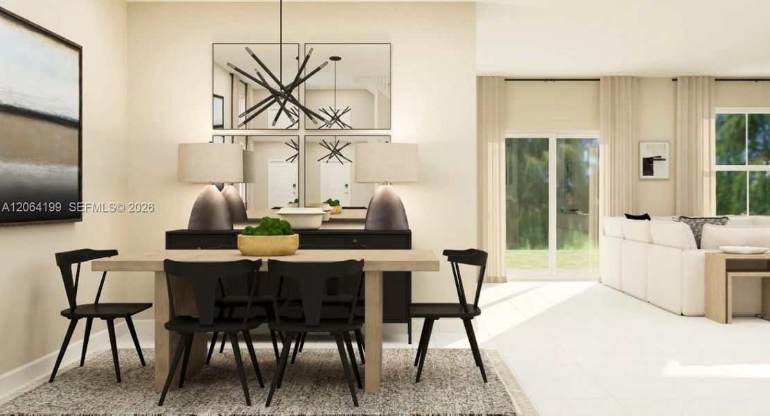 Furnished interior view inside a new home in Altamira, Homestead (Image 4).