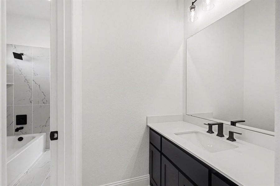 Furnished interior view inside a new home in Sagebrush Addition, Midlothian (Image 7).