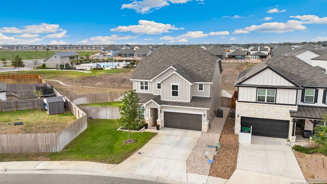 Front exterior of a new home in Lily Springs, Seguin, TX, highlighting curb appeal (Image 20).