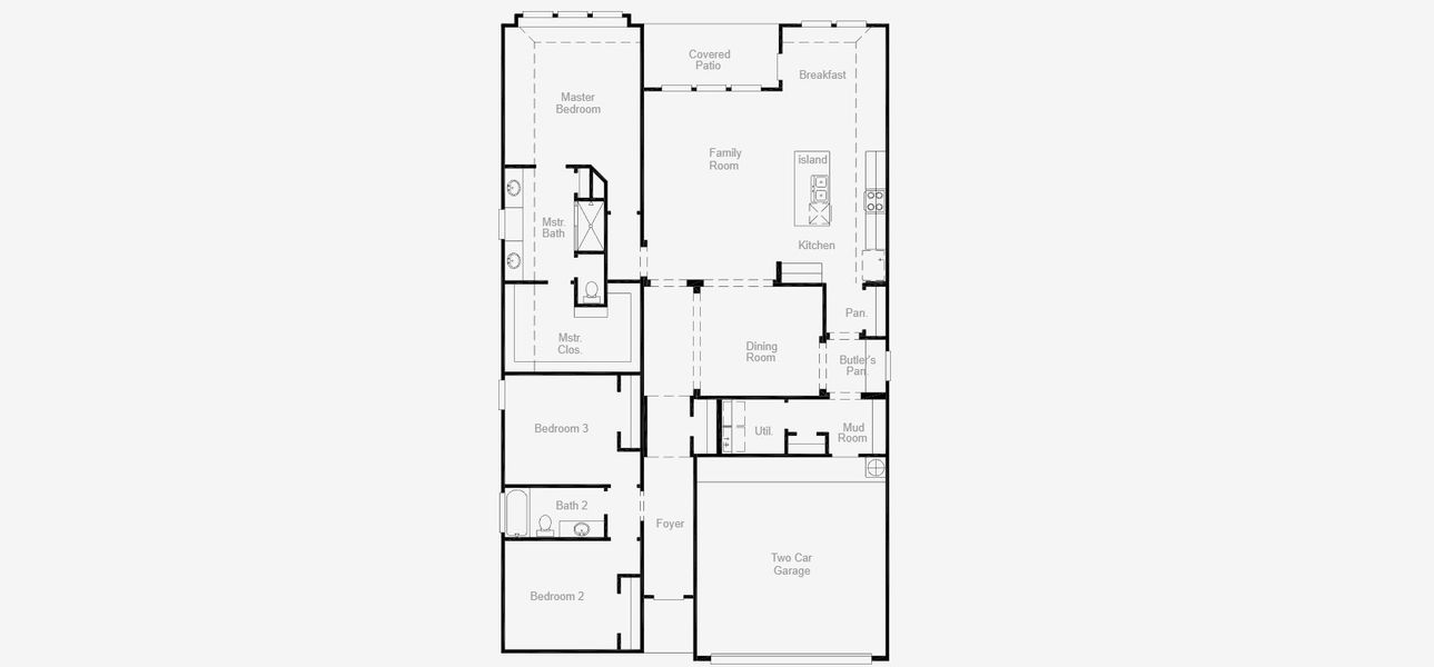 2D floor plan layout for the Ennis by Coventry Homes in The Parklands, Santa Clara, TX (Image 5).