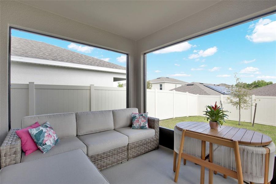 Exterior details and patio area of a home in Horse Creek at Crosswinds, Davenport (Image 33). Exterior details and patio area of a home in Horse Creek at Crosswinds, Davenport (Image 33).