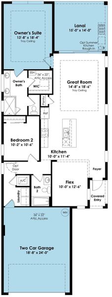 2D floor plan layout of this home in Rivella, Port St. Lucie, FL (Image 5).