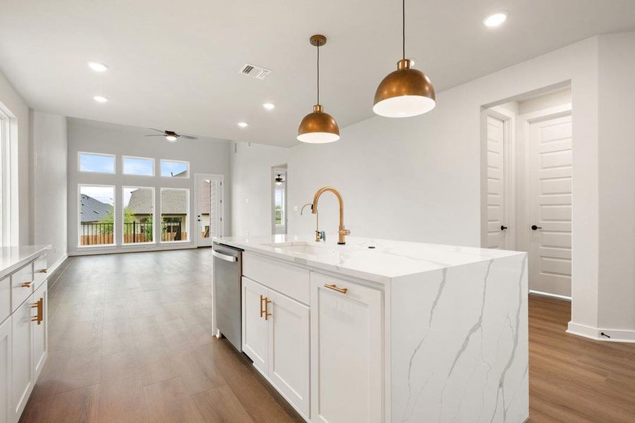 Furnished interior view inside a new home in Heritage, Dripping Springs (Image 6).