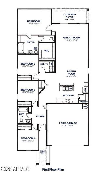 Gaven Floor Plan For MLS