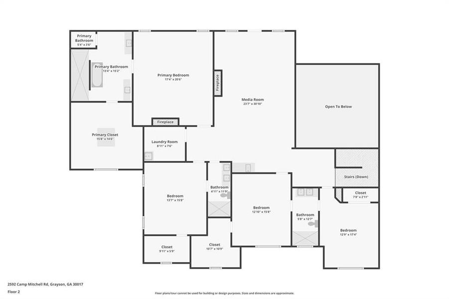 2D floor plan layout of this home in , Grayson, GA (Image 6).