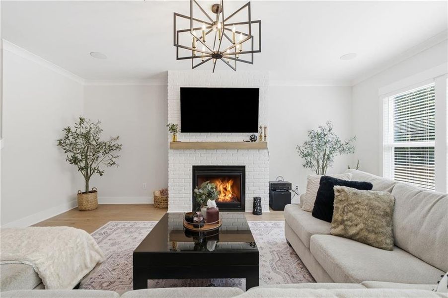 Furnished interior view inside a new home in , Flowery Branch (Image 16).