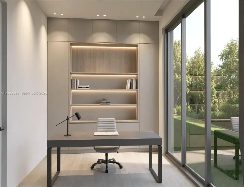 Furnished interior view inside a new home in , Miami Springs (Image 12).