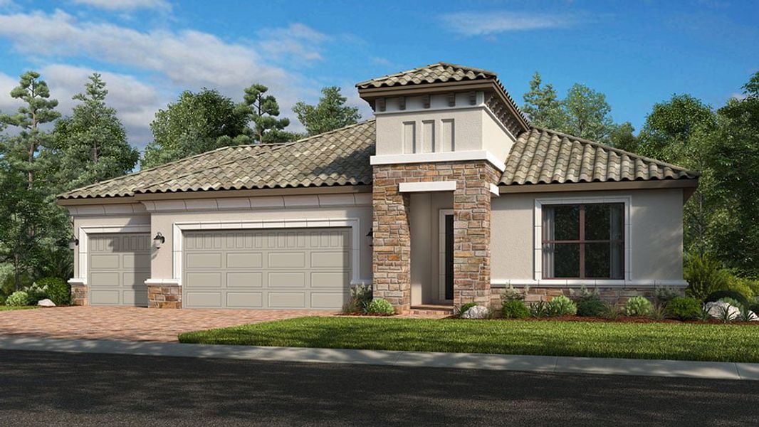 Representative exterior photo of a completed home built from the Dolcetto by Taylor Morrison in Cape Coral Premier, Cape Coral, FL (Image 5).