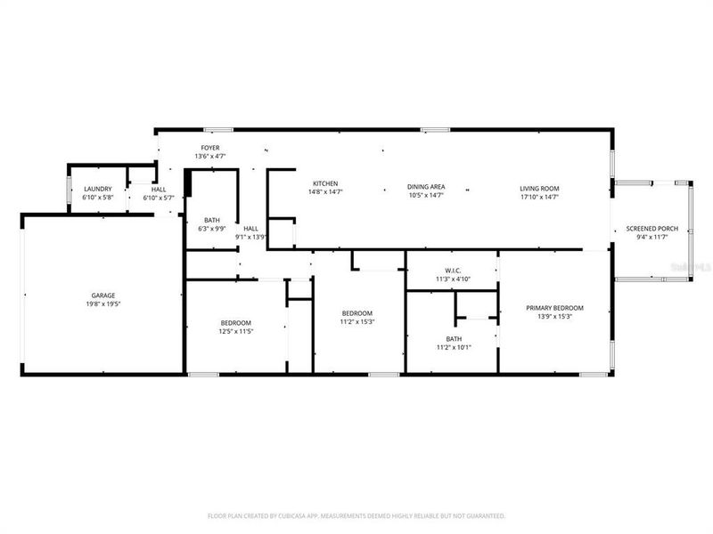 2D floor plan layout of this home in Palm Coast Homesites, Palm Coast, FL (Image 5).