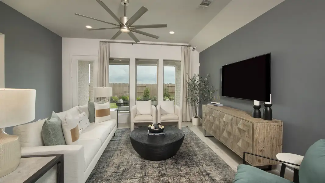 Furnished interior view inside a new home in Lakes of Cane Island, Katy (Image 7).