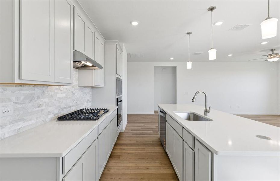 Abundant cabinet space in kitchen
