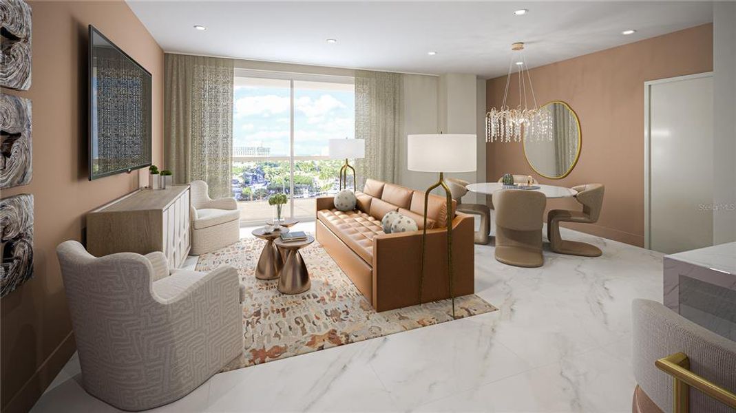 Furnished interior view inside a new home in , Sarasota (Image 5).