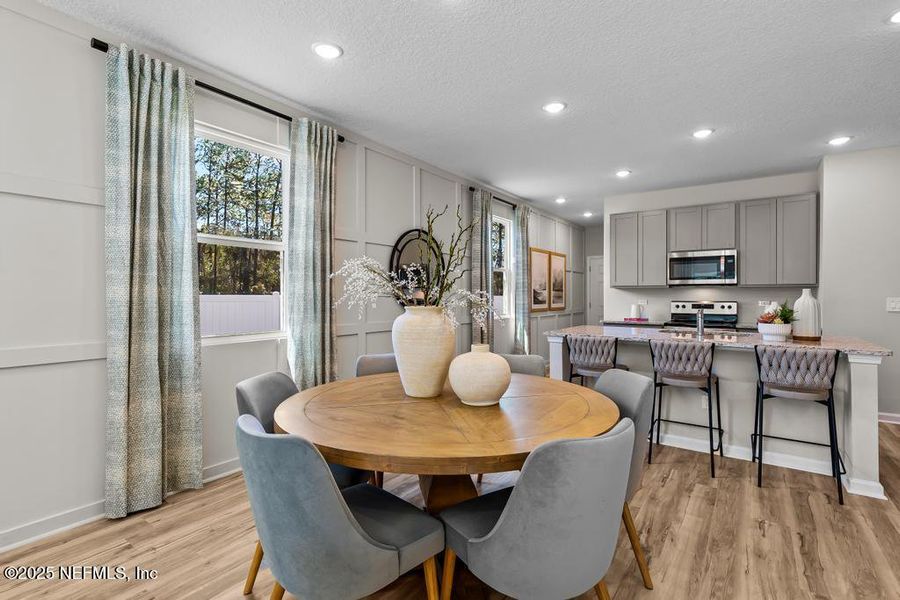 Furnished interior view inside a new home in Palm Series at The Landings at Pecan Park, Jacksonville (Image 4).