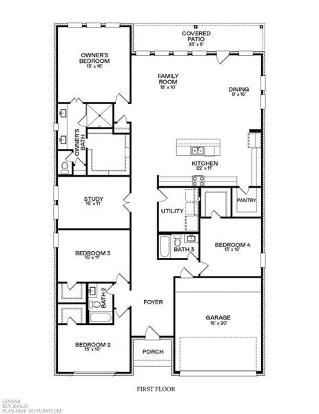 2D floor plan layout of this home in The Preserve at Rosenberg, Rosenberg, TX (Image 2). 2D floor plan layout of this home in The Preserve at Rosenberg, Rosenberg, TX (Image 2).