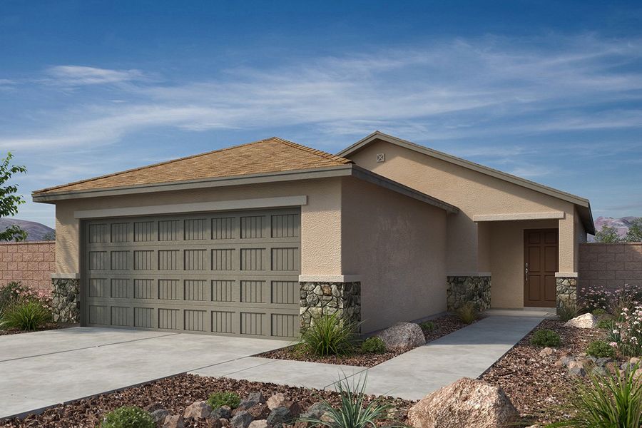 Exterior C with stone