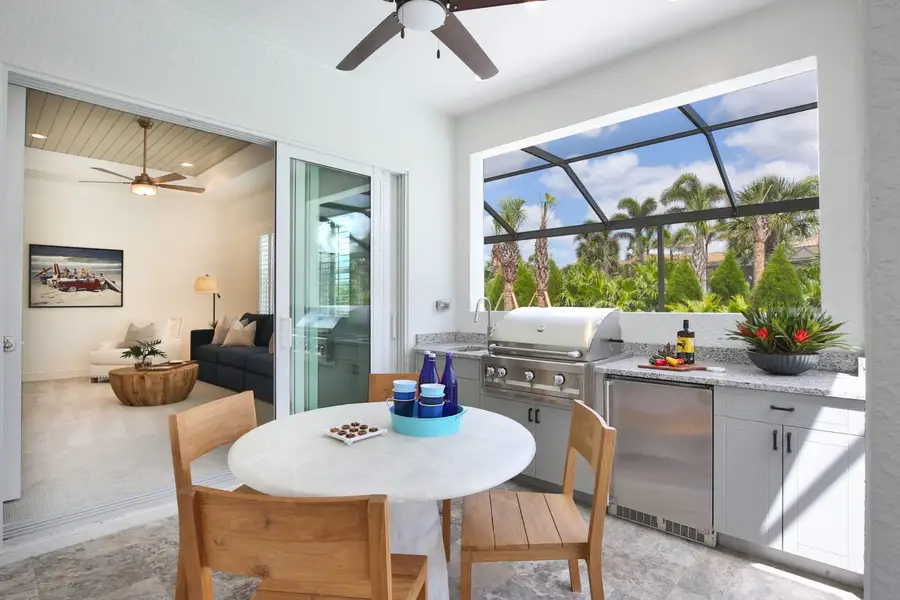 Exterior details and patio area of a home in Windward, Lakewood Ranch (Image 3).
