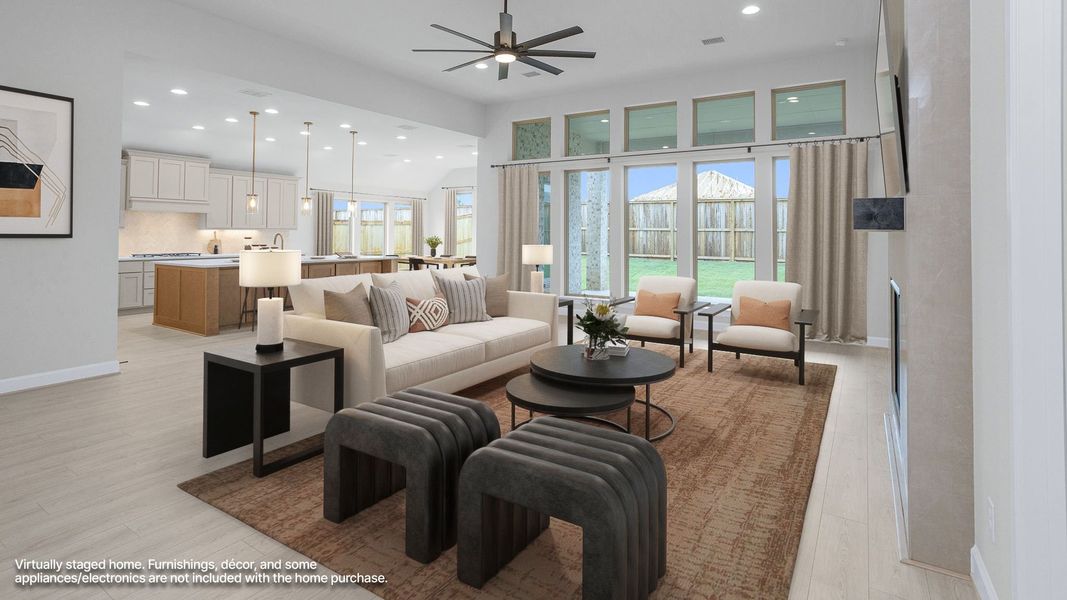 Furnished interior view inside a new home in Audubon, Magnolia (Image 3). Furnished interior view inside a new home in Audubon, Magnolia (Image 3).