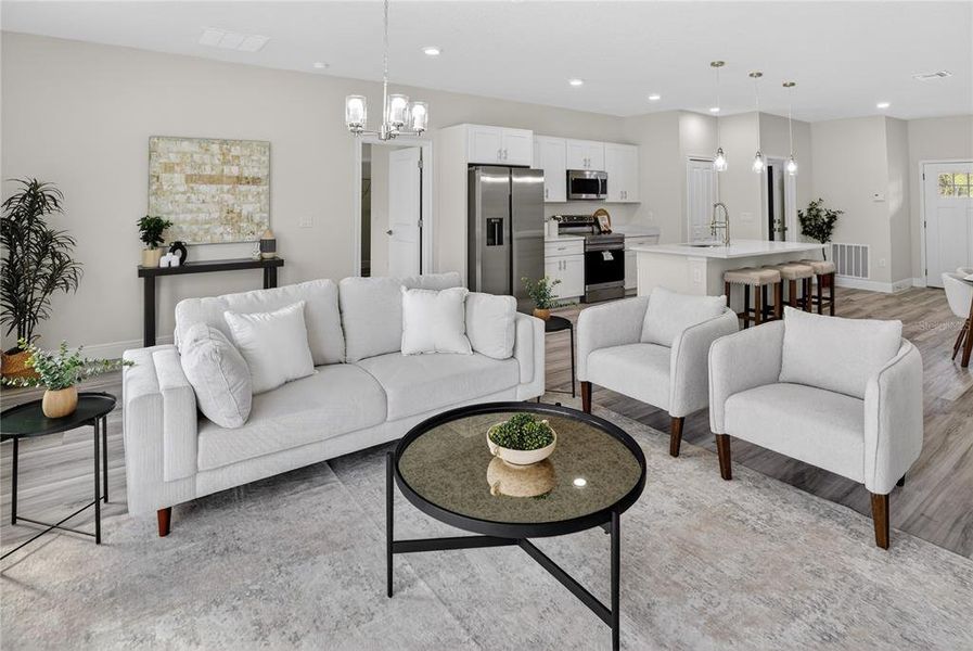 Furnished interior view inside a new home in , Ocala (Image 12). Furnished interior view inside a new home in , Ocala (Image 12).