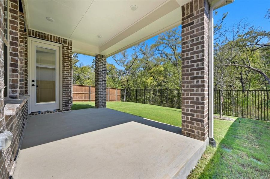 Exterior details and patio area of a home in Gateway Village - The Reserve: 45ft. lots, Denison (Image 3).