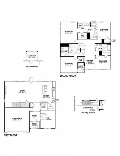 2D floor plan layout of this home in Grandview at Lanier, Dawsonville, GA (Image 2). 2D floor plan layout of this home in Grandview at Lanier, Dawsonville, GA (Image 2).