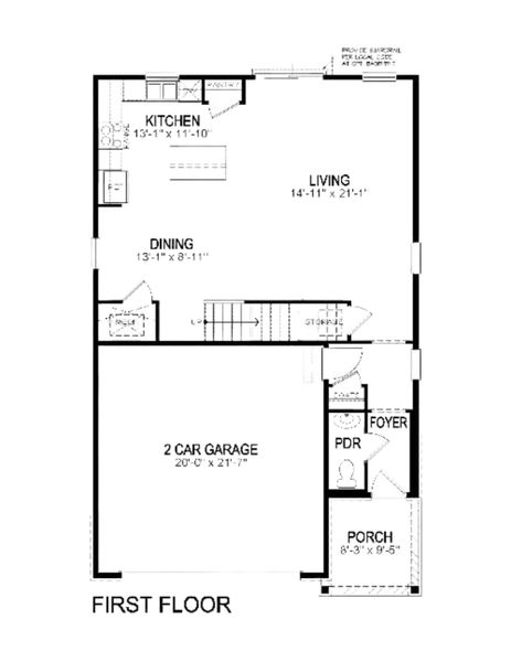 2D floor plan layout for the ELDER II by D.R. Horton in The Ridge at Lorson Ranch, Colorado Springs, CO (Image 3).