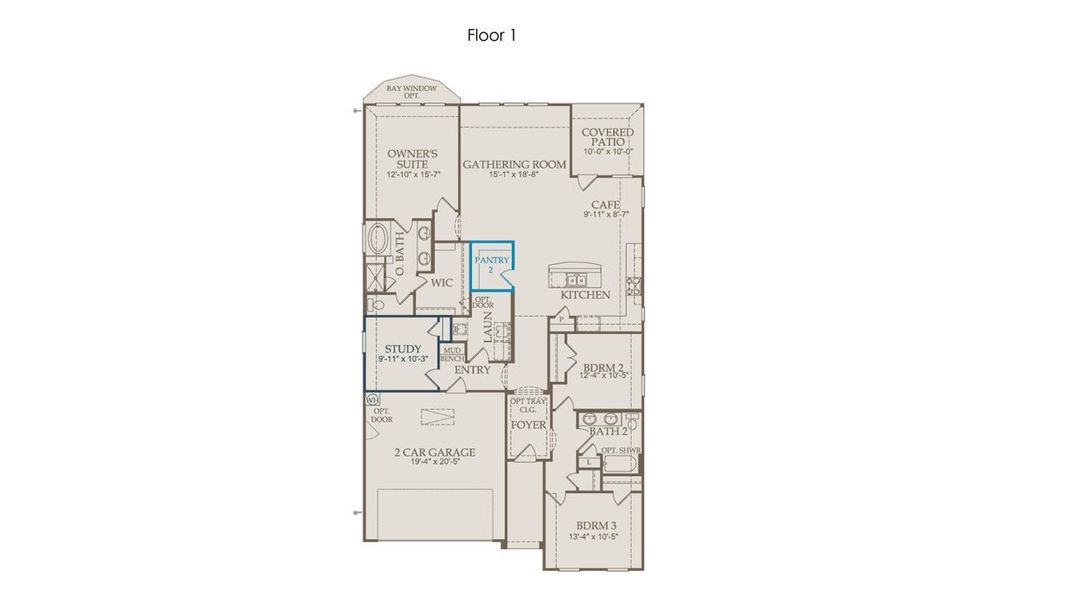 2D floor plan layout of this home in Wellington, Fort Worth, TX (Image 2).