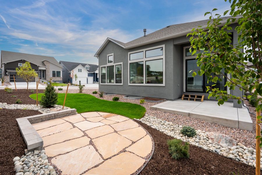 Exterior details and patio area of a home in Cloverleaf – Mountainview Collection, Monument (Image 4). Exterior details and patio area of a home in Cloverleaf – Mountainview Collection, Monument (Image 4).