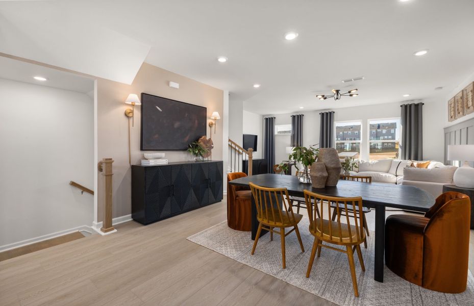 Representative furnished interior of a home built from the Crestwind by Pulte Homes in Mailman Post, Knightdale (Image 8).
