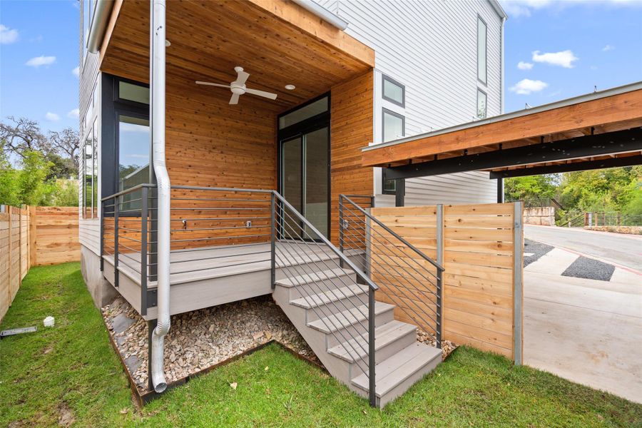 Front exterior of a new home in , Austin, TX, highlighting curb appeal (Image 25). Front exterior of a new home in , Austin, TX, highlighting curb appeal (Image 25).