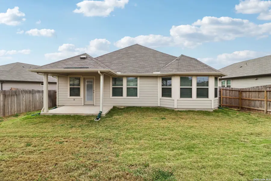 Exterior details and patio area of a home in Legendary Trails - Classic Series, Cibolo (Image 4).