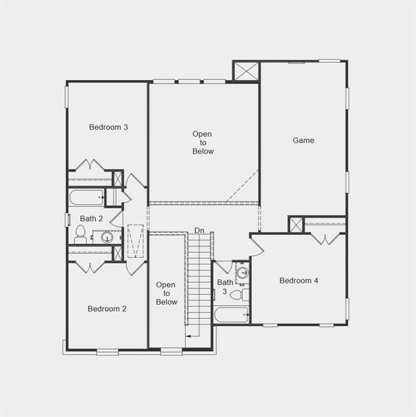 2D floor plan layout of this home in South Oak 50s, Lakewood Village, TX (Image 4). 2D floor plan layout of this home in South Oak 50s, Lakewood Village, TX (Image 4).
