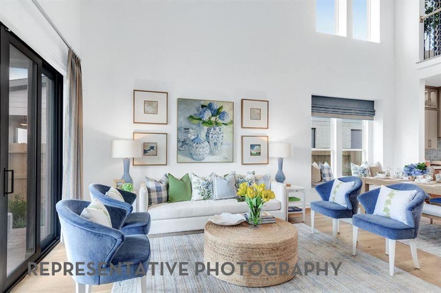 Furnished interior view inside a new home in Sandbrock Ranch, Aubrey (Image 6). Furnished interior view inside a new home in Sandbrock Ranch, Aubrey (Image 6).