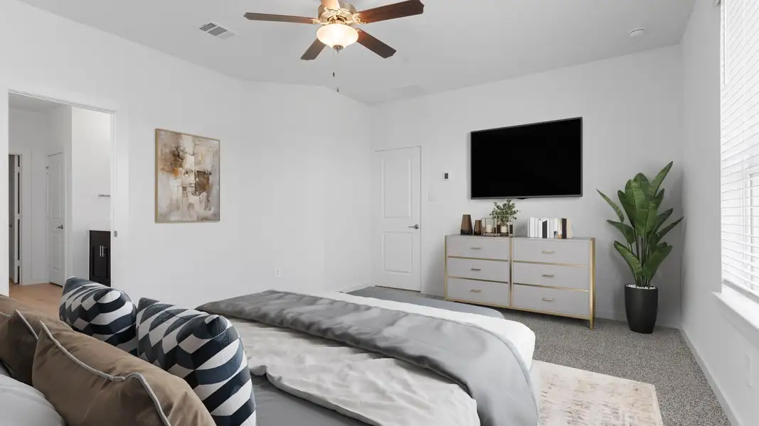 Furnished interior view inside a new home in Westland Ranch 60' Homesites, League City (Image 9).