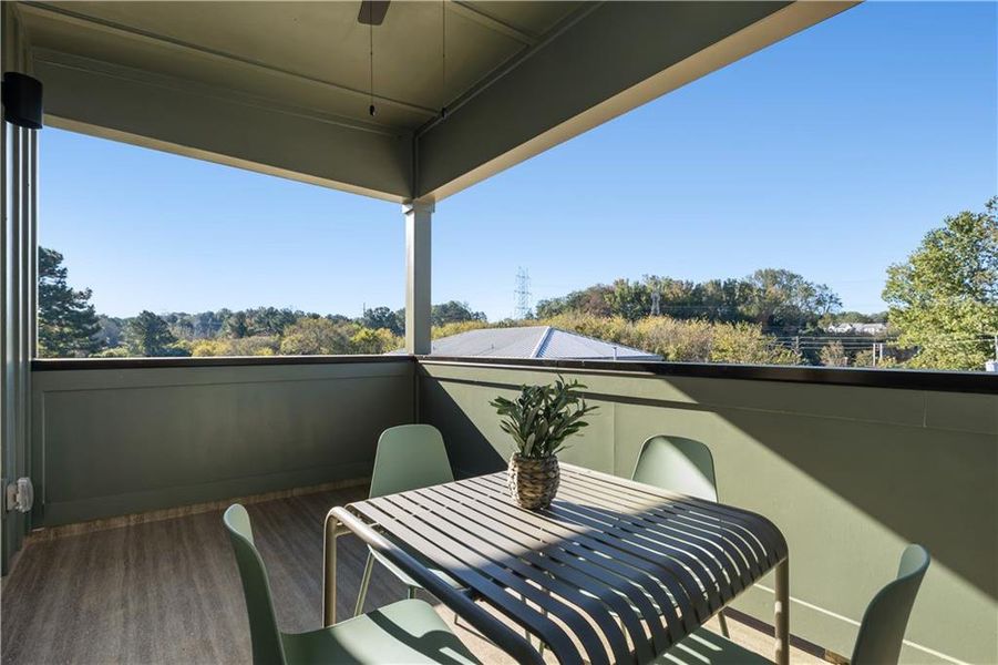 Exterior details and patio area of a home in , Atlanta (Image 3).