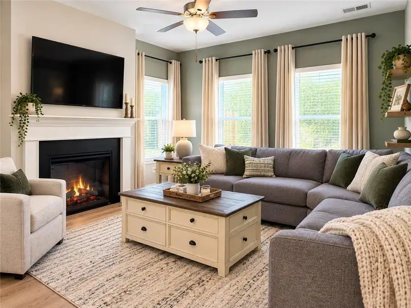 Furnished interior view inside a new home in Creekside Village Phase II, Lithonia (Image 14). Furnished interior view inside a new home in Creekside Village Phase II, Lithonia (Image 14).