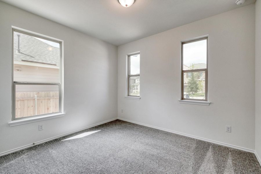Spacious, unfurnished interior of a new home in River Bluff, Leander (Image 24). Spacious, unfurnished interior of a new home in River Bluff, Leander (Image 24).