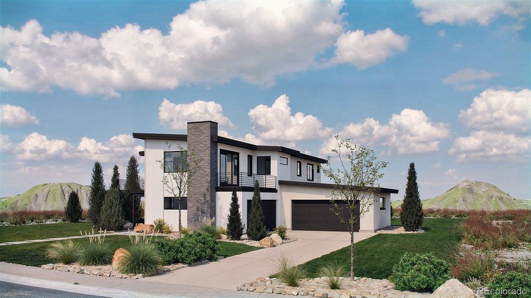 Front exterior of a new home in , Golden, CO, highlighting curb appeal (Image 22).