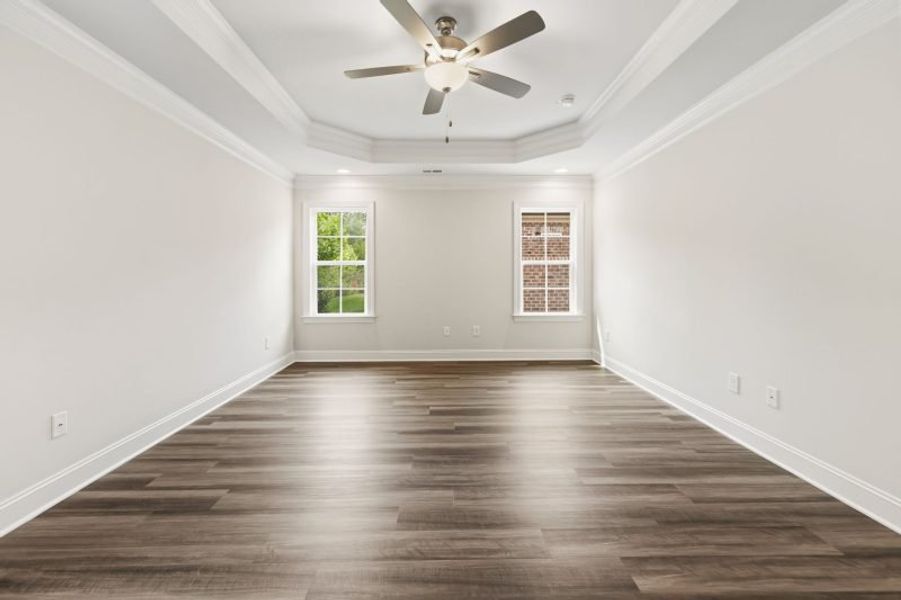 Representative unfurnished interior of a home built from the Essex by Keystone Homes NC in Weybridge, Burlington (Image 79).