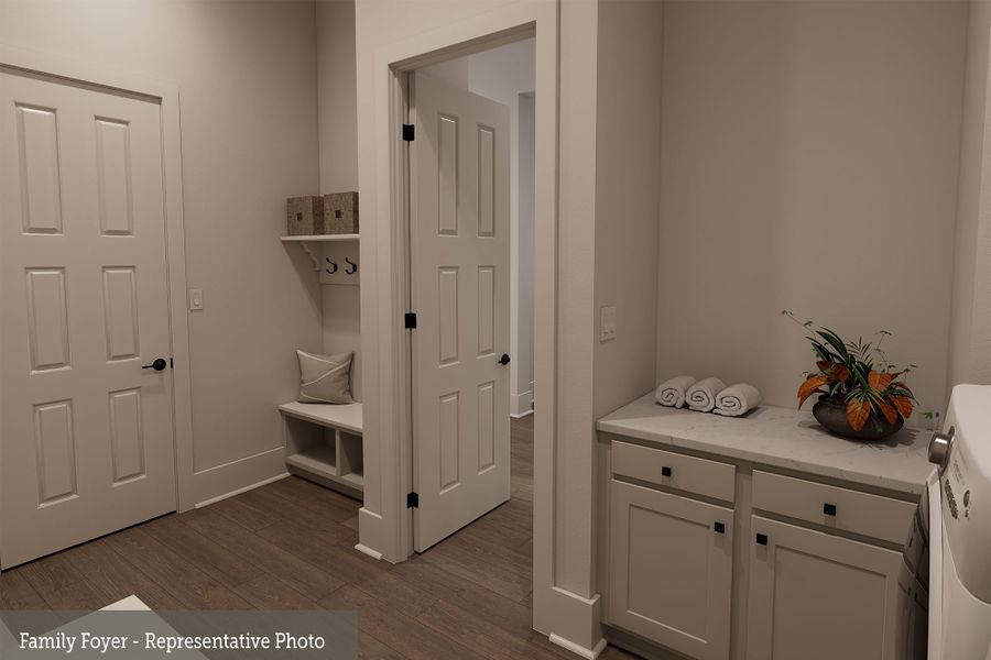 Representative furnished interior of a home built from the The Kenneth by David Weekley Homes in Furst Ranch, Bartonville (Image 6). Representative furnished interior of a home built from the The Kenneth by David Weekley Homes in Furst Ranch, Bartonville (Image 6).
