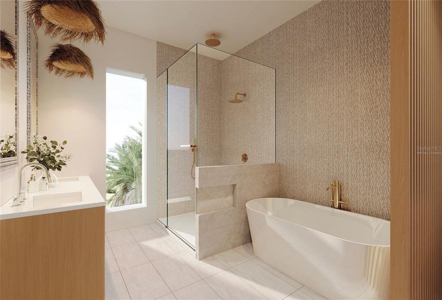 Furnished interior view inside a new home in , Tampa (Image 13).