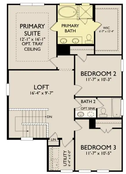 2D floor plan layout of this home in Lariat, Liberty Hill, TX (Image 2). 2D floor plan layout of this home in Lariat, Liberty Hill, TX (Image 2).