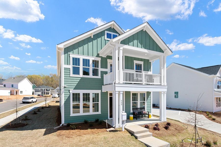 Front exterior of a new home in , Summerville, SC, highlighting curb appeal (Image 1). Front exterior of a new home in , Summerville, SC, highlighting curb appeal (Image 1).