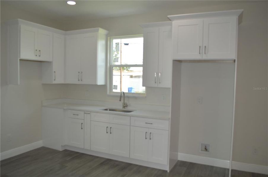 Downstairs kitchen/bar area