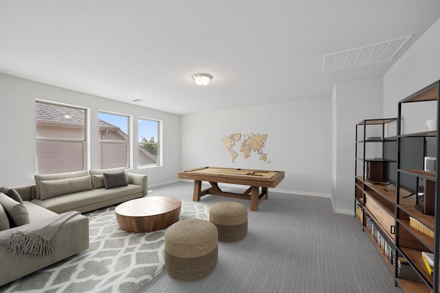 Furnished interior view inside a new home in Karis - Village Series, Crowley (Image 11). Furnished interior view inside a new home in Karis - Village Series, Crowley (Image 11).