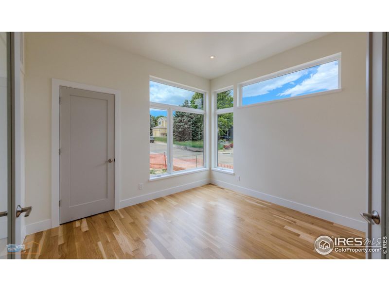 Main Floor Office With French Doors And Closet