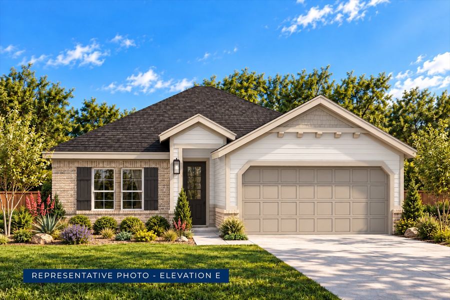Representative exterior photo of a completed home built from the Madison F by First Texas Homes in The Meadows, Denton, TX (Image 13).
